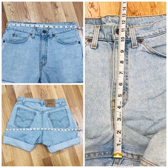 Vintage 90s LEVIS 550 Bermuda Orange Tab Jean Shorts Relaxed Fit 80s Size 31 - Picture 11 of 12